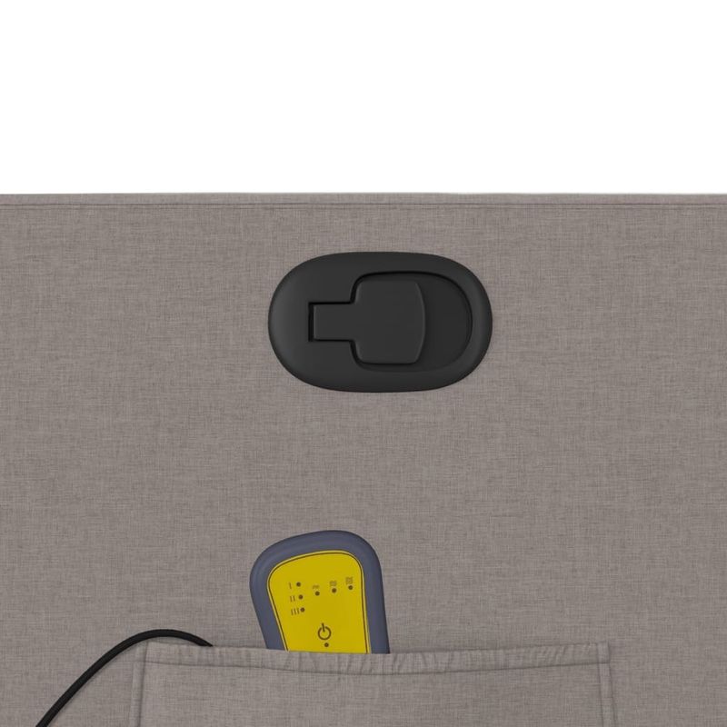 Ingrijire personala si Cosmetice - Sanatate si wellness - Articole wellness - Fotolii de masaj - Fotoliu rabatabil de masaj cu ridicare, gri taupe, textil - Infinity.ro