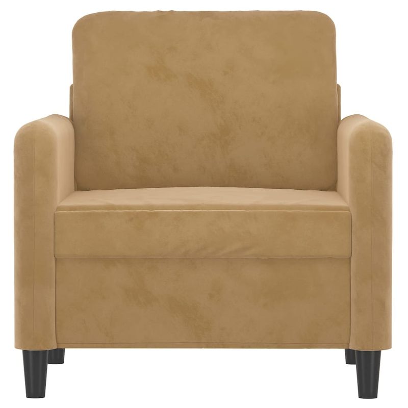 Casa si Gradina - Mobilier - Scaune si fotolii - Fotolii - Fotoliu canapea, Maro, 60 cm, catifea - Infinity.ro