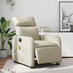 Ingrijire personala si Cosmetice - Sanatate si wellness - Articole wellness - Fotolii de masaj - Fotoliu electric de masaj rabatabil, crem, piele ecologica - Infinity.ro