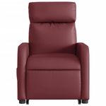 Ingrijire personala si Cosmetice - Sanatate si wellness - Articole wellness - Fotolii de masaj - Fotoliu de masaj rabatabil vertical, rosu vin, piele ecologica - Infinity.ro