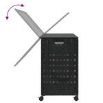 Casa si Gradina - Sanitare - Suporturi si accesorii baie - Accesorii baie - Cos de rufe cu roti, negru, 66x35x60 cm, ratan - Infinity.ro