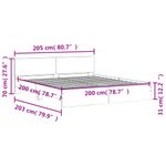 Casa si Gradina - Mobilier - Paturi si accesorii - Paturi - Cadru de pat cu tablie, gri sonoma, 200x200 cm - Infinity.ro