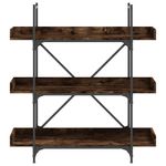 Casa si Gradina - Mobilier - Biblioteci si rafturi - Biblioteci - Biblioteca 3 niveluri, stejar fumuriu, 100x33x108,5 cm, lemn - Infinity.ro