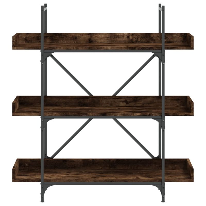 Casa si Gradina - Mobilier - Biblioteci si rafturi - Biblioteci - Biblioteca 3 niveluri, stejar fumuriu, 100x33x108,5 cm, lemn - Infinity.ro