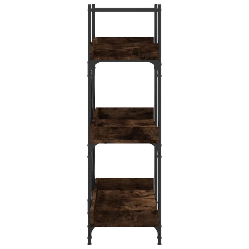 Casa si Gradina - Mobilier - Biblioteci si rafturi - Biblioteci - Biblioteca 3 niveluri, stejar fumuriu, 100x33x108,5 cm, lemn - Infinity.ro