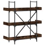 Casa si Gradina - Mobilier - Biblioteci si rafturi - Biblioteci - Biblioteca 3 niveluri, stejar fumuriu, 100x33x108,5 cm, lemn - Infinity.ro