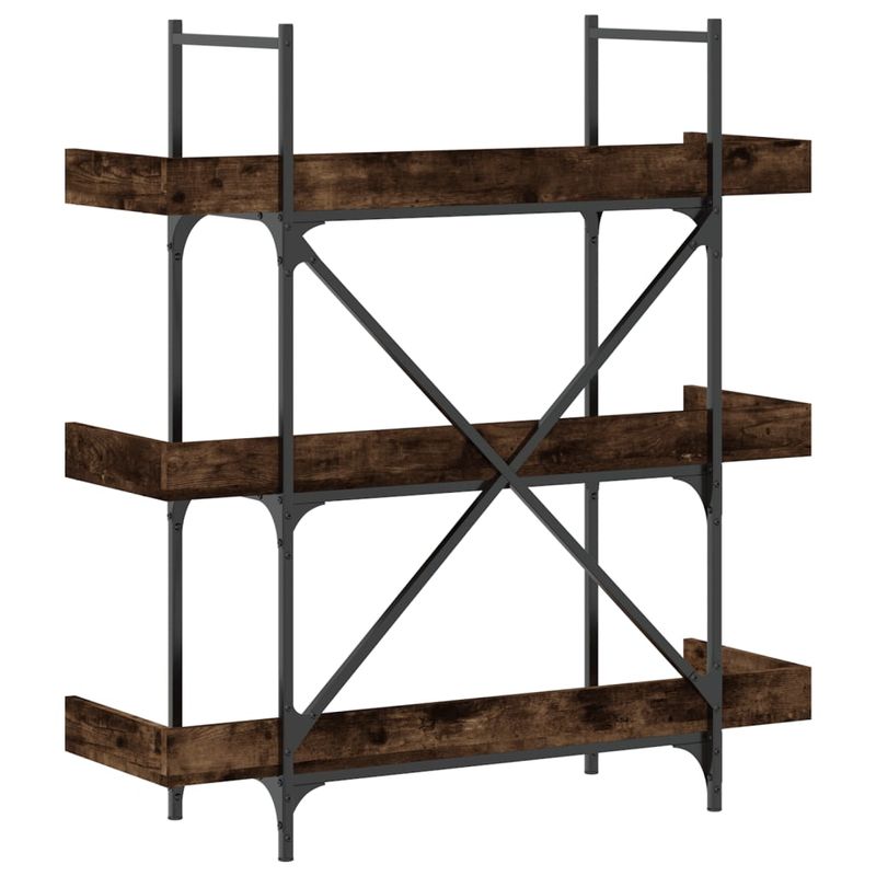 Casa si Gradina - Mobilier - Biblioteci si rafturi - Biblioteci - Biblioteca 3 niveluri, stejar fumuriu, 100x33x108,5 cm, lemn - Infinity.ro