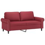 Casa si Gradina - Mobilier - Seturi de mobilier - Seturi living - Set de canapele cu perne, 2 piese, rosu vin, piele ecologica - Infinity.ro