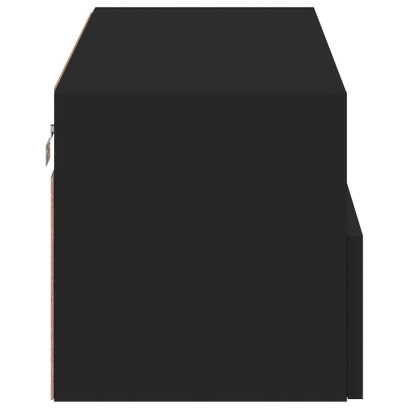 Casa si Gradina - Mobilier - Comode si corpuri - Comode - Comode TV de perete, negru, 80x30x30 cm, lemn prelucrat - Infinity.ro