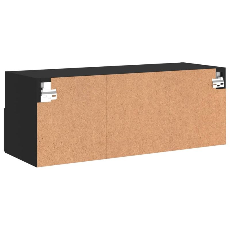 Casa si Gradina - Mobilier - Comode si corpuri - Comode - Comode TV de perete, negru, 80x30x30 cm, lemn prelucrat - Infinity.ro