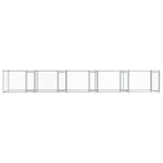 Petshop - Accesorii petshop - Culcusuri si custi - Custi interior si exterior - Cusca pentru caini cu usi, gri, 10x2x1,5 m, otel galvanizat - Infinity.ro