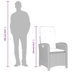 Casa si Gradina - Gradina si terasa - Mobilier exterior - Scaune si sezlonguri gradina - Scaune de gradina rabatabile cu perne, 2 buc. mix bej poliratan - Infinity.ro