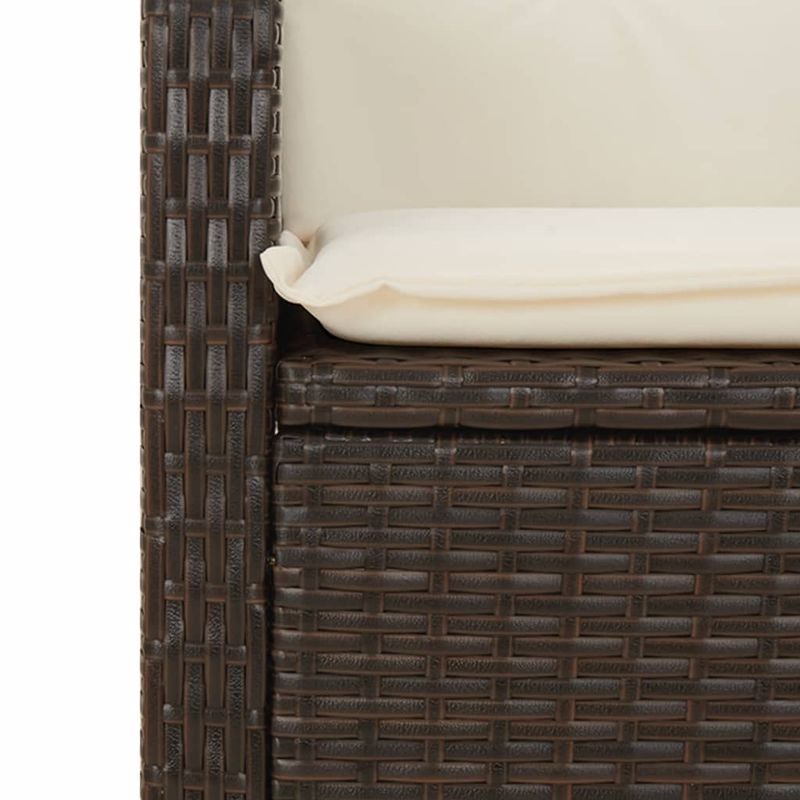 Casa si Gradina - Gradina si terasa - Mobilier exterior - Seturi mobila gradina - Set mobilier de gradina cu perne, 7 piese, maro, poliratan - Infinity.ro