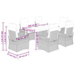 Casa si Gradina - Gradina si terasa - Mobilier exterior - Seturi mobila gradina - Set mobilier de gradina cu perne, 7 piese, maro, poliratan - Infinity.ro