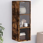 Casa si Gradina - Mobilier - Dulapuri si sifoniere - Dulapuri - Dulap de perete cu usi din sticla, stejar fumuriu,35x37x100 cm - Infinity.ro