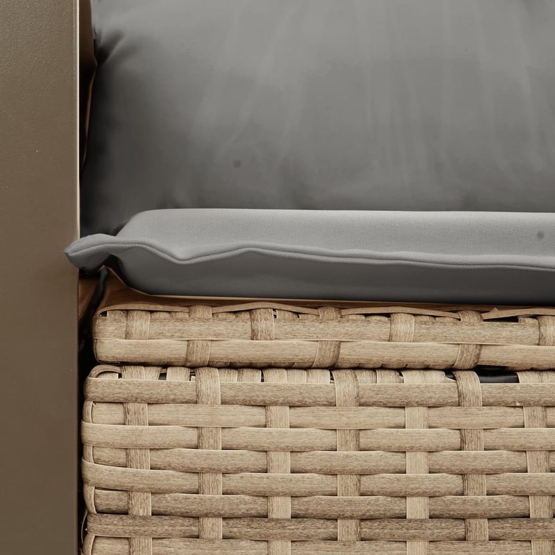 Casa si Gradina - Gradina si terasa - Mobilier exterior - Canapele si fotolii gradina - Canapea de gradina cu perne, 2 locuri, bej, poliratan - Infinity.ro