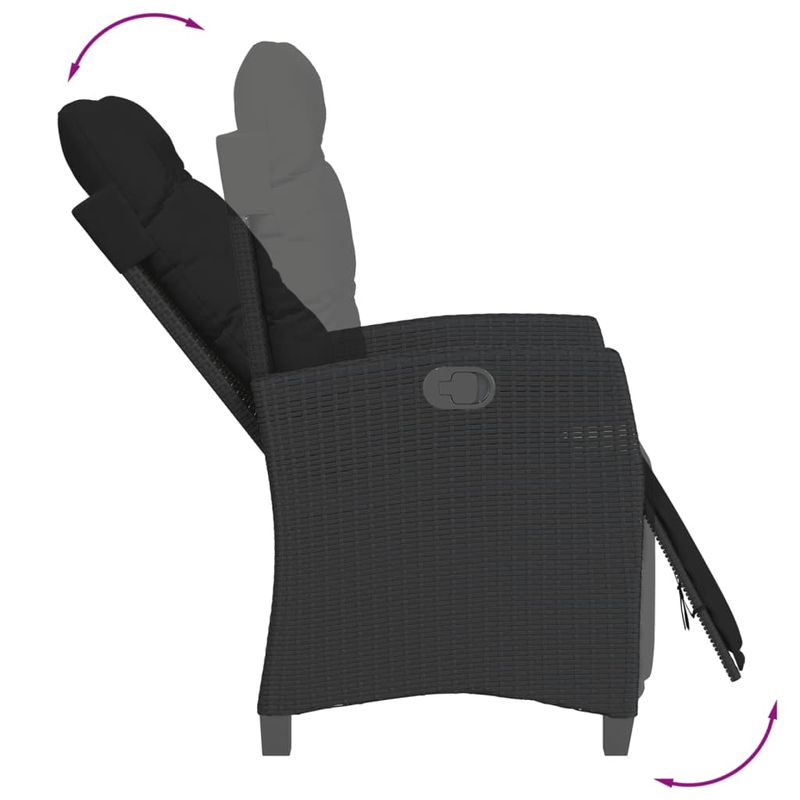 Casa si Gradina - Gradina si terasa - Mobilier exterior - Seturi mobila gradina - Set mobilier de gradina cu perne, 7 piese, negru, poliratan - Infinity.ro