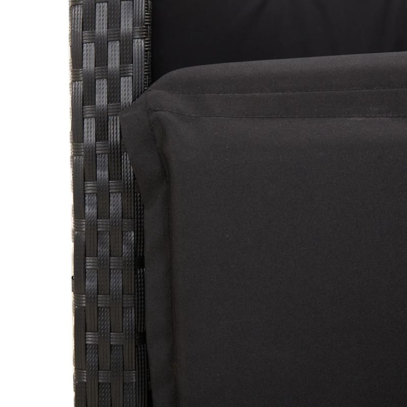 Casa si Gradina - Gradina si terasa - Mobilier exterior - Seturi mobila gradina - Set mobilier de gradina cu perne, 7 piese, negru, poliratan - Infinity.ro