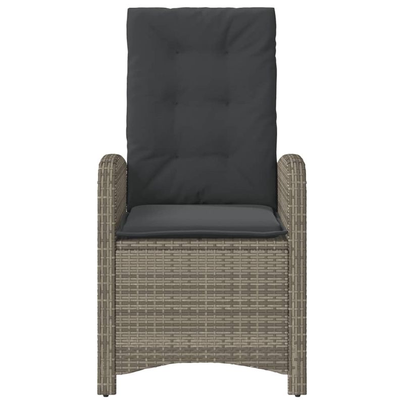 Casa si Gradina - Gradina si terasa - Mobilier exterior - Scaune si sezlonguri gradina - Scaune de gradina rabatabile cu perne, 2 buc., gri, poliratan - Infinity.ro