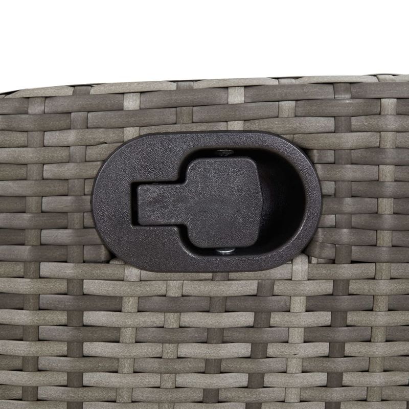 Casa si Gradina - Gradina si terasa - Mobilier exterior - Scaune si sezlonguri gradina - Scaune de gradina rabatabile cu perne, 2 buc., gri, poliratan - Infinity.ro