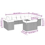 Casa si Gradina - Gradina si terasa - Mobilier exterior - Seturi mobila gradina - Set canapea de gradina cu perne, 12 piese, gri, poliratan - Infinity.ro