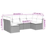 Casa si Gradina - Gradina si terasa - Mobilier exterior - Seturi mobila gradina - Set mobilier de gradina cu perne, 6 piese, negru, poliratan - Infinity.ro