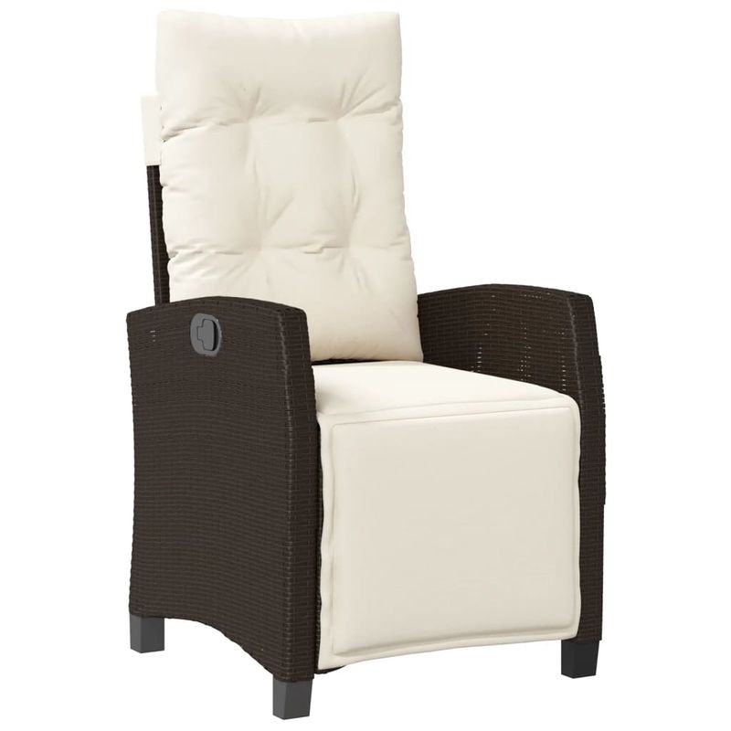 Casa si Gradina - Gradina si terasa - Mobilier exterior - Scaune si sezlonguri gradina - Scaun de gradina rabatabil cu suport picioare,2 buc., poliratan - Infinity.ro