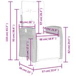 Casa si Gradina - Gradina si terasa - Mobilier exterior - Scaune si sezlonguri gradina - Scaun de gradina rabatabil cu suport picioare,2 buc., poliratan - Infinity.ro