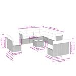Casa si Gradina - Gradina si terasa - Mobilier exterior - Seturi mobila gradina - Set canapele de gradina, 12 piese, cu perne, negru, poliratan - Infinity.ro