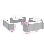 Casa si Gradina - Gradina si terasa - Mobilier exterior - Seturi mobila gradina - Set mobilier de gradina cu perne, 13 piese, negru, poliratan - Infinity.ro