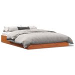 Casa si Gradina - Mobilier - Paturi si accesorii - Paturi - Cadru de pat, maro ceruit, 160x200 cm, lemn masiv de pin - Infinity.ro