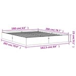 Casa si Gradina - Mobilier - Paturi si accesorii - Paturi - Cadru de pat, maro ceruit, 160x200 cm, lemn masiv de pin - Infinity.ro