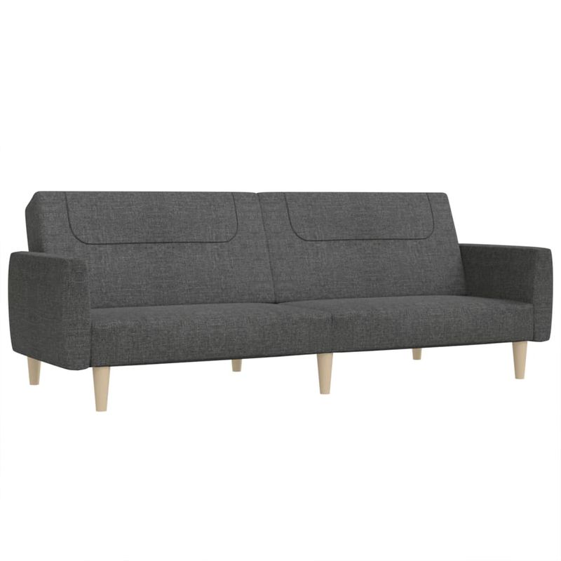 Casa si Gradina - Mobilier - Canapele si coltare - Canapele - Canapea extensibila cu 2 locuri, gri inchis, textil - Infinity.ro