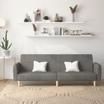 Casa si Gradina - Mobilier - Canapele si coltare - Canapele - Canapea extensibila cu 2 locuri, gri inchis, textil - Infinity.ro