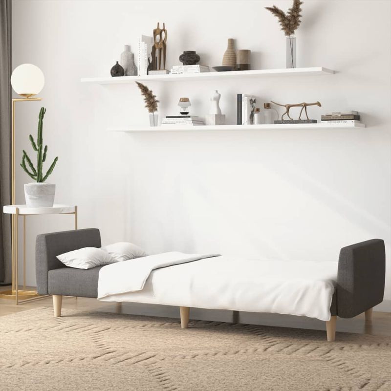 Casa si Gradina - Mobilier - Canapele si coltare - Canapele - Canapea extensibila cu 2 locuri, gri inchis, textil - Infinity.ro