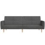 Casa si Gradina - Mobilier - Canapele si coltare - Canapele - Canapea extensibila cu 2 locuri, gri inchis, textil - Infinity.ro