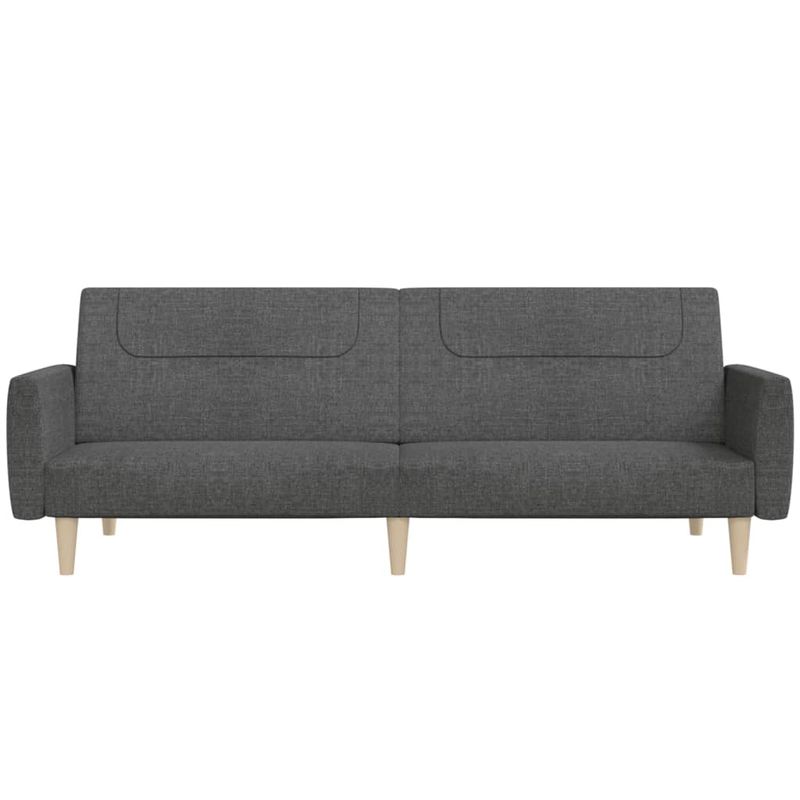 Casa si Gradina - Mobilier - Canapele si coltare - Canapele - Canapea extensibila cu 2 locuri, gri inchis, textil - Infinity.ro