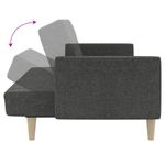 Casa si Gradina - Mobilier - Canapele si coltare - Canapele - Canapea extensibila cu 2 locuri, gri inchis, textil - Infinity.ro