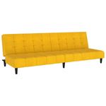 Casa si Gradina - Mobilier - Canapele si coltare - Canapele - Canapea extensibila cu 2 locuri, galben, catifea - Infinity.ro