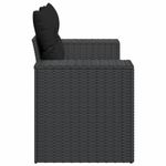 Casa si Gradina - Gradina si terasa - Mobilier exterior - Canapele si fotolii gradina - Canapea de gradina cu perne, 2 locuri, negru, poliratan - Infinity.ro