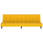 Casa si Gradina - Mobilier - Canapele si coltare - Canapele - Canapea extensibila cu 2 locuri, galben, catifea - Infinity.ro