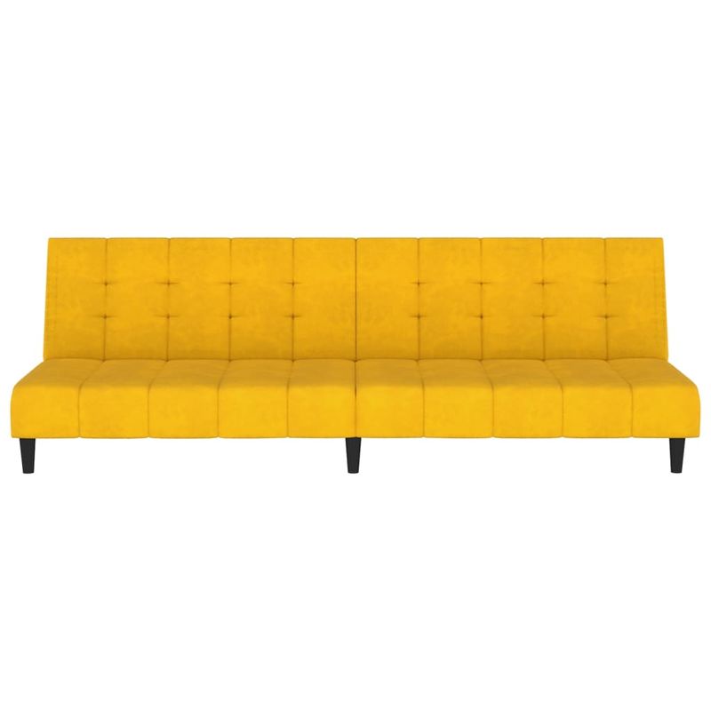 Casa si Gradina - Mobilier - Canapele si coltare - Canapele - Canapea extensibila cu 2 locuri, galben, catifea - Infinity.ro