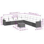 Casa si Gradina - Gradina si terasa - Mobilier exterior - Seturi mobila gradina - Set canapele de gradina cu perne, 10 piese, negru, poliratan - Infinity.ro