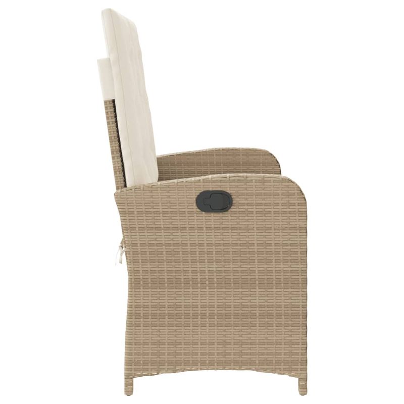 Casa si Gradina - Gradina si terasa - Mobilier exterior - Bancute de gradina - Banca de gradina rabatabila cu perne, bej, poliratan - Infinity.ro