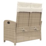 Casa si Gradina - Gradina si terasa - Mobilier exterior - Bancute de gradina - Banca de gradina rabatabila cu perne, bej, poliratan - Infinity.ro