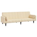 Casa si Gradina - Mobilier - Canapele si coltare - Canapele - Canapea extensibila cu 2 locuri, 2 perne, crem, textil - Infinity.ro
