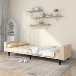 Casa si Gradina - Mobilier - Canapele si coltare - Canapele - Canapea extensibila cu 2 locuri, 2 perne, crem, textil - Infinity.ro