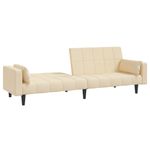 Casa si Gradina - Mobilier - Canapele si coltare - Canapele - Canapea extensibila cu 2 locuri, 2 perne, crem, textil - Infinity.ro