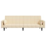 Casa si Gradina - Mobilier - Canapele si coltare - Canapele - Canapea extensibila cu 2 locuri, 2 perne, crem, textil - Infinity.ro