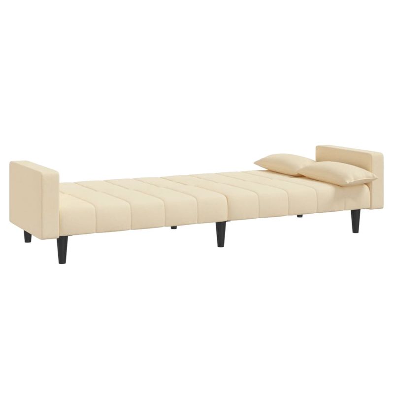 Casa si Gradina - Mobilier - Canapele si coltare - Canapele - Canapea extensibila cu 2 locuri, 2 perne, crem, textil - Infinity.ro